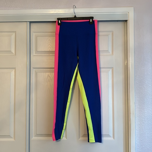 NWT Beach Riot Color Block Neon Ribbed Leggings - Picture 4 of 13